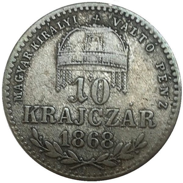 10 Krajczár — Obverse