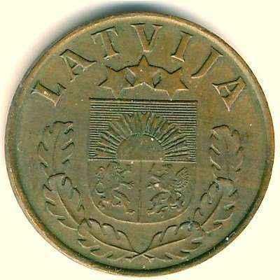 2 Santimi (Diameter 19.5 mm) — Reverse
