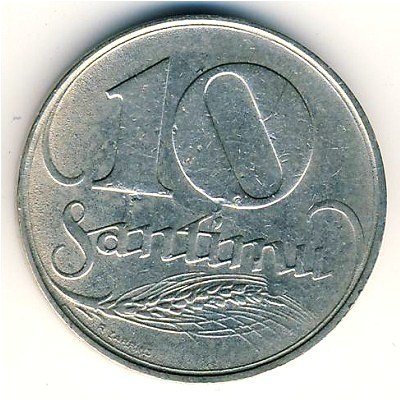 10 Santimu — Obverse