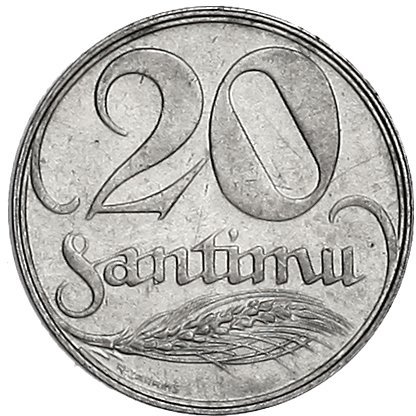 20 Santimu — Obverse