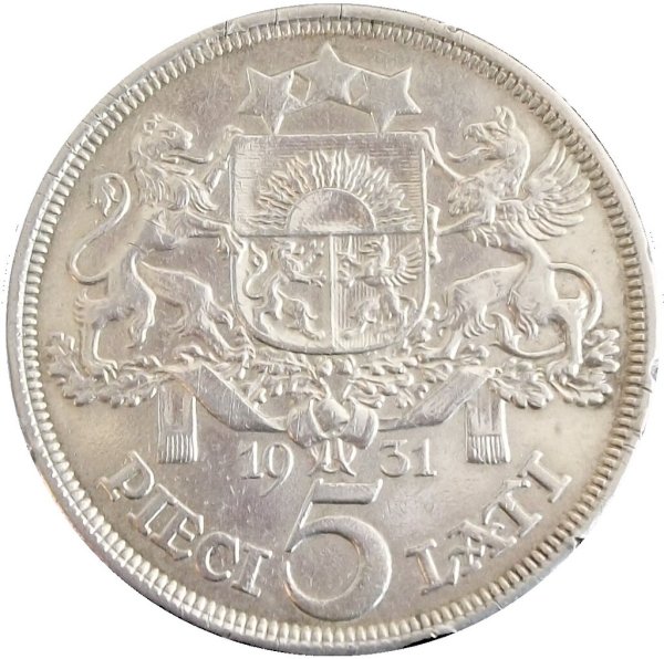 5 Lati — Obverse