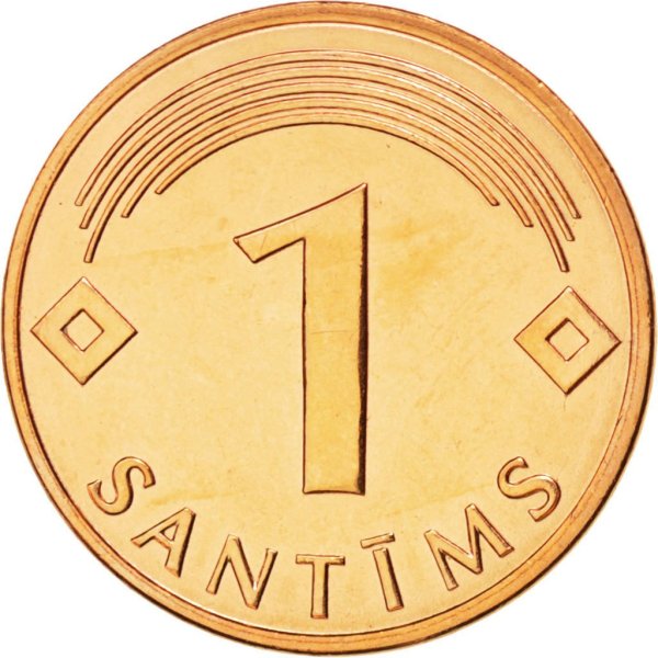 1 Santims — Obverse