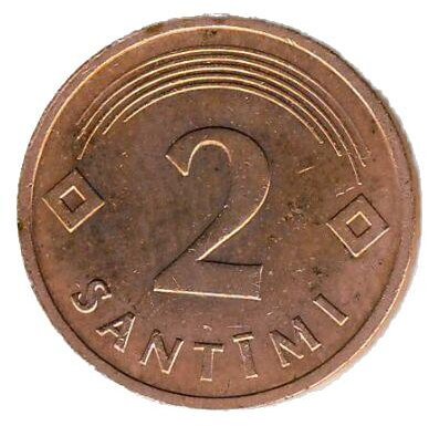 2 Santimi — Obverse