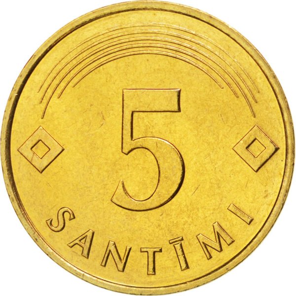5 Santimi — Obverse