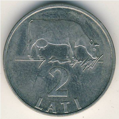 2 Lati — Obverse