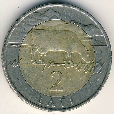 2 Lati — Obverse