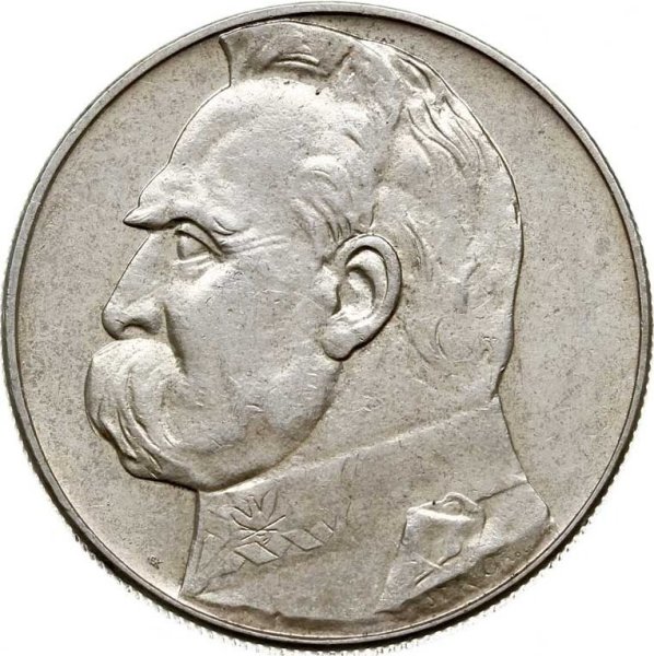 10 Złotych (Chief of State Jozef Pilsudski) — Reverse