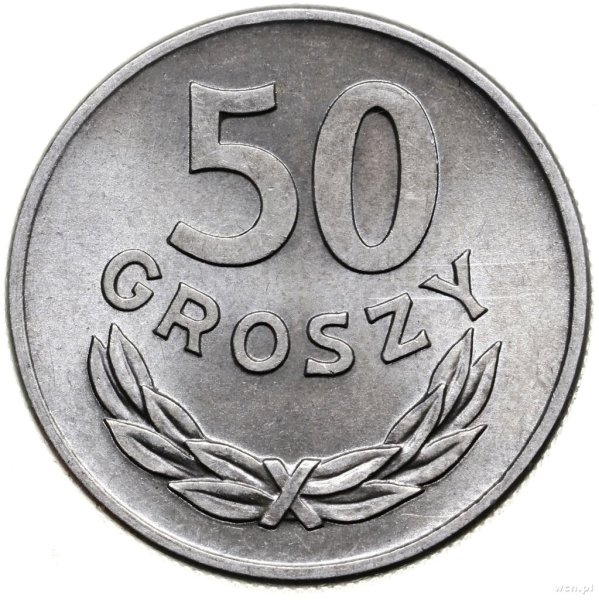 50 Groszy (large legend) — Obverse