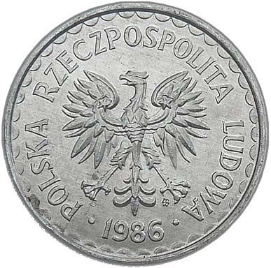 1 Złoty (small legend) — Reverse