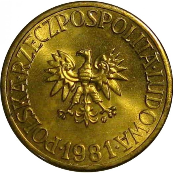 5 Złotych (thin legend) — Reverse