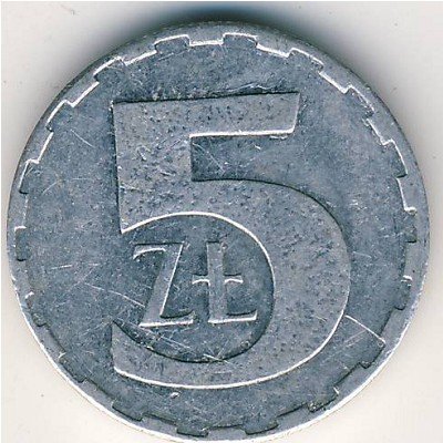 5 Złotych — Obverse