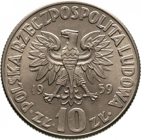 10 Złotych (astronomer Nicolaus Copernicus) — Obverse