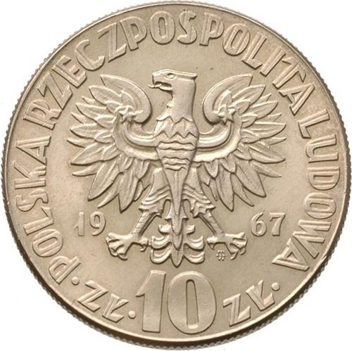 10 Złotych (Reduced size) — Obverse